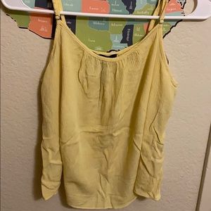 Yellow spaghetti strap causal/dressy shirt